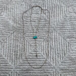 Chan Luu Layered Lariat Necklace Turquoise Gold Boho Southwestern Gypsy Artisan